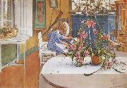 Carl Larsson interior with Cactus oil painting artist